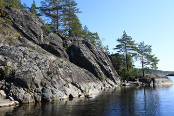Fototapeta na wymiar View of Lake Ladoga Skerries
