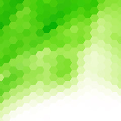 Fototapeta na wymiar Green hexagon background. Geometric abstraction. Vector illustration