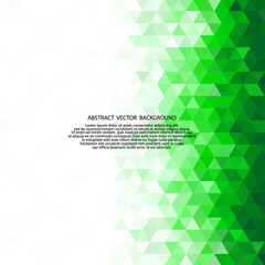 Abstract vector background. Design element - green triangles. eps 10