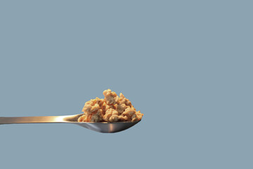 Granola in the spoon