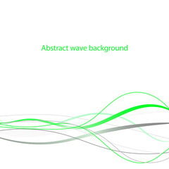Green Curved Abstract line. Wave Background. eps 10. vector