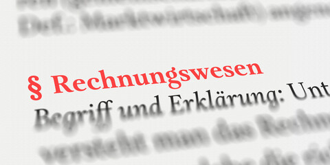 Rechnungswesen rechtlich erklärt