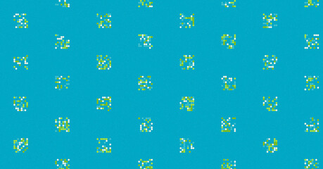 Abstract Color Halftone Dots generative art background illustration