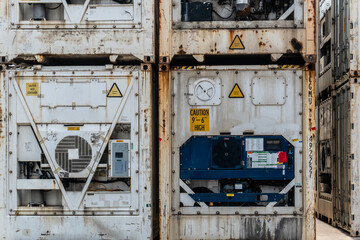Container wall Cargo container close up texture background