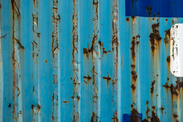 Container wall Cargo container close up