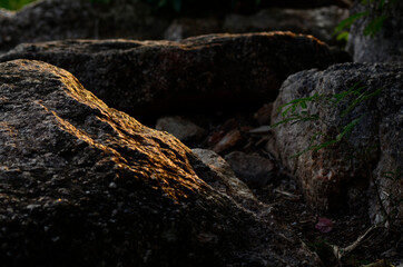 Natural stone on mountain .nature background