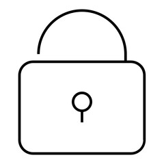 Unlock icon design line style