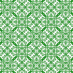 Orient classic green and white pattern. Seamless abstract background with vintage elements. Orient background. Ornament for wallpaper and packaging