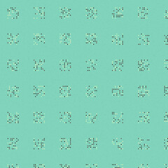 Abstract Color Halftone Dots generative art background illustration