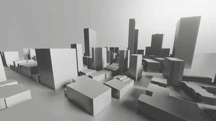 city 3d rendering mode