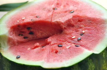 Watermelon. Close-up shot of beautiful fresh watermelon 