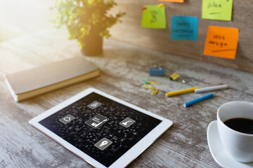 Smart industry 4.0, modern manufacturing, IOT and automation.