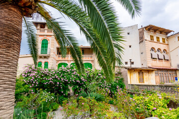 Fototapeta na wymiar Architecture of Soller town, Mallorca island, Spain