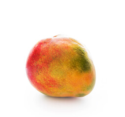 Ripe mango isolated on a white background, close-up