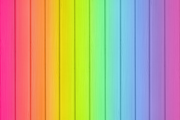 Obraz premium Wood rainbow colored texture as background, with copy space.