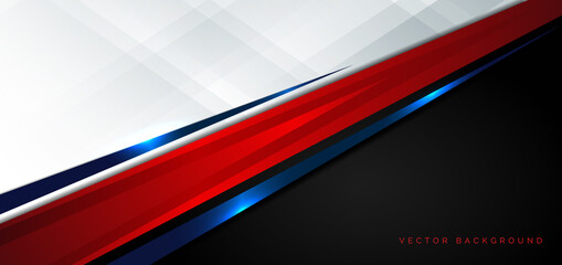 Template corporate concept red black blue and white contrast background.