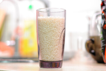 glass of rice