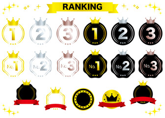 かっこいいスタイリッシュな数字ランキングアイコン