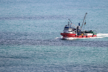 A fishing boat in the Bosphorus