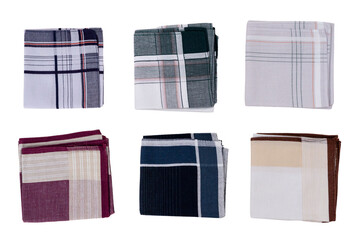 Handkerchiefs for men isolated on a white background.