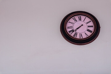 clock on wall was background.