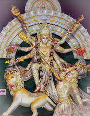 Idol of Hindu Goddess during her festival in India