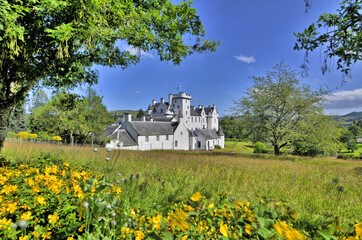 Blair Castle near the village of Blair Atholl in Perthshire in Scotland