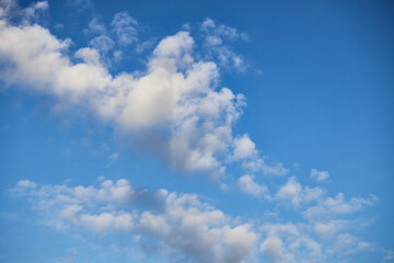White clouds in blue sky light, white,