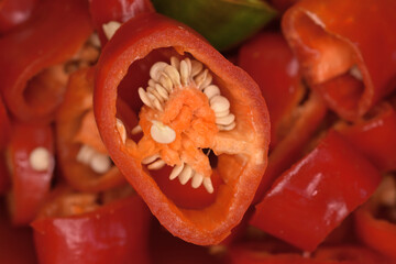 sliced peppers