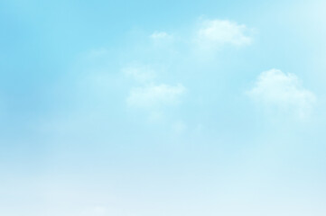 Blue sky with white cloud. The summer heaven is colorful clearing day Good weather and beautiful nature in the morning.