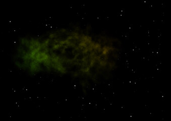 Obraz premium Being shone and star field against space.