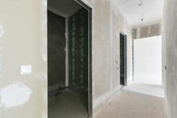 interior of the apartment without decoration