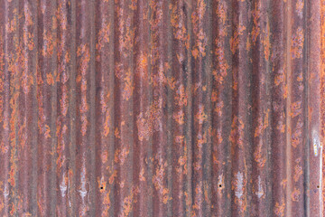 Old galvanized sheet wall texture background with rust