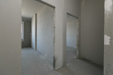 interior of the apartment without decoration