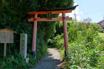 Fototapeta premium September 3, 2020, Kyoto, Japan, a historic shrine deep in the mountains