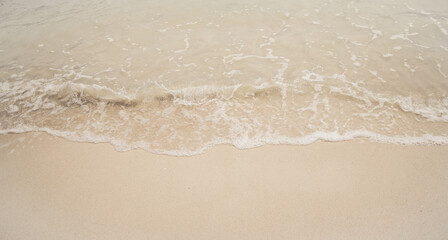 Fototapeta na wymiar Ocean wave on sandy beach background