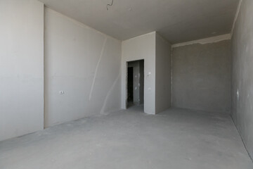 interior of the apartment without decoration