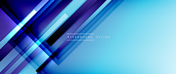 Dynamic lines on fluid color gradient. Trendy geometric abstract background for your text, logo or graphics