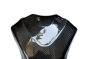 Carbon fiber composite product on white isolate background
