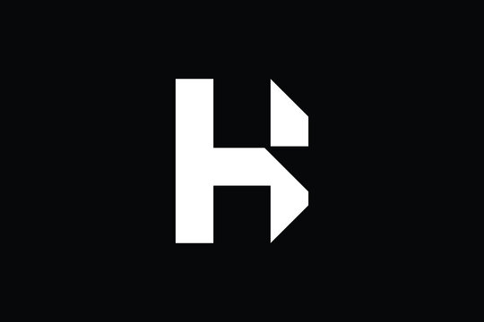 Minimal Innovative Initial HK logo and KH logo. Letter H K KH HK creative elegant Monogram. Premium Business logo icon. White color on black background