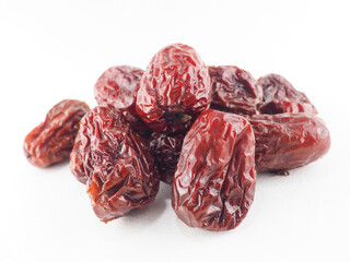 Date fruit on white background