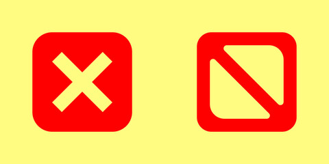 Fototapeta premium Prohibited or warning sign. Symbol