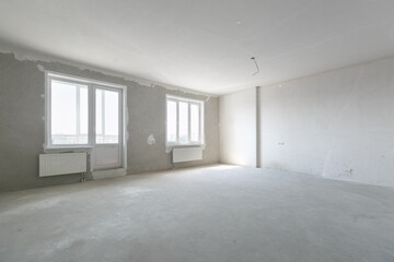 interior of the apartment without decoration