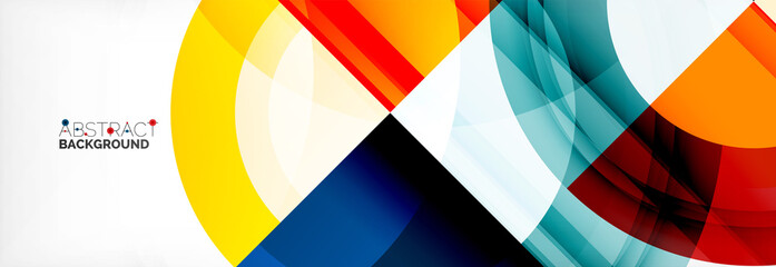 Obraz premium Round shapes, triangles and circles. Modern abstract background