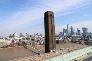 Die Skyline von London vom Tate modern 