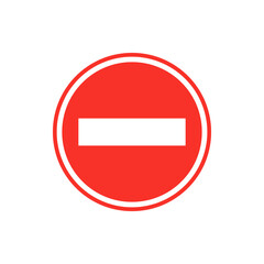 Stop sign icon isolated on white background. Vector illustration.
