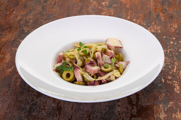 Pasta with octopus