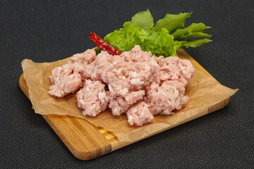 Homemade pork minced meat for cooking