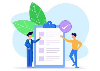 Illustration vector graphic cartoon character of checklist