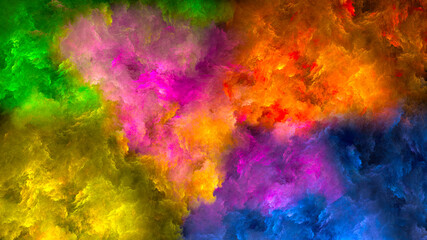 Obraz na płótnie Canvas Abstract beautiful fantastic background with colorful clouds. Used for design and creativity.